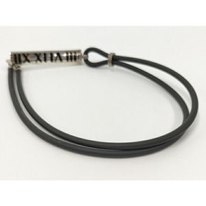 Tiffany Atlas Choker Necklace Silver Leather